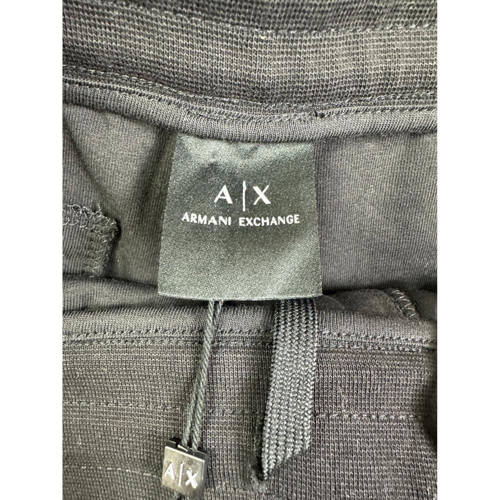Armani Exchange Men's Black Pique Tapered Trousers XL 6KZPFP ZJ6MZ New - Picture 5 of 15